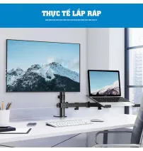 Giá Treo Màn Hình (17-32inch) Kèm Giá Đỡ Laptop/MacBook (10 – 17 - 32 Inch) - M074