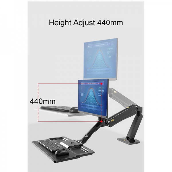 Giá Treo Màn Hình Máy Tính NB FC40 24-35 Inch – Kết Hợp Kệ Bàn Phím - 3