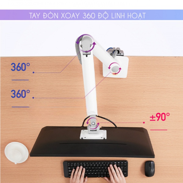 Giá Treo Hai Màn Hình NB F195A 22-32 Inch - 4
