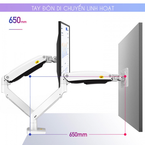 Giá Treo Hai Màn Hình NB F195A 22-32 Inch - 6