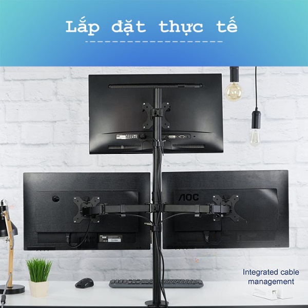 Giá Treo 3 Màn Hình M053 17-27 Inch Hàng Nhập Khẩu - 4