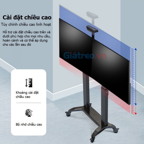 Giá treo di động cho 2 tivi T75-2A (55