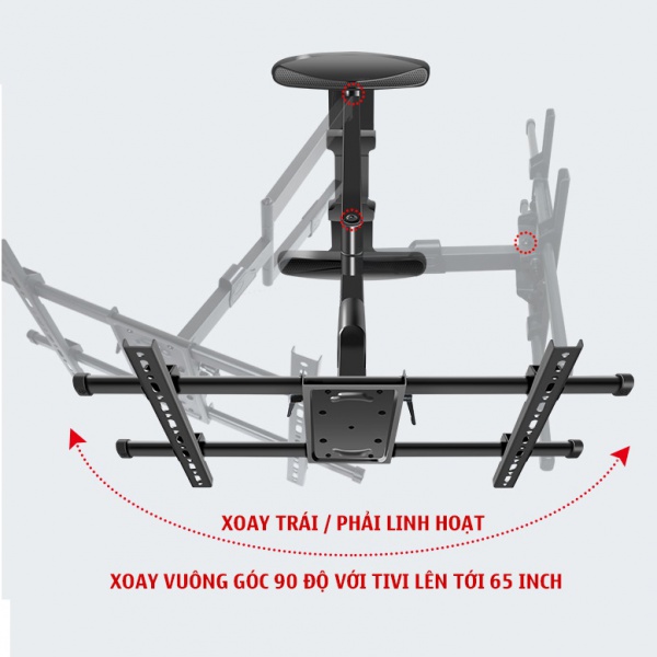 Giá treo tivi xoay đa năng Ergotek DY658S 40 - 75 inch - 6