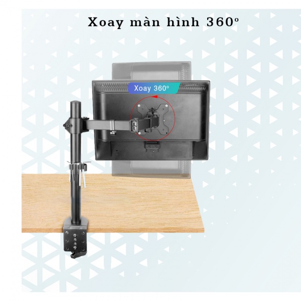 Giá treo một màn hình kẹp bàn Ergotek EZ1 17 - 30 inch - 3